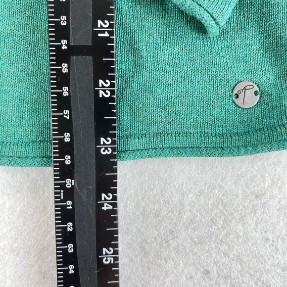 TOM TAILOR Womens S Jade Green Long Sleeve V-Neck Cozy Soft Knit Sweater - Picture 6 of 9